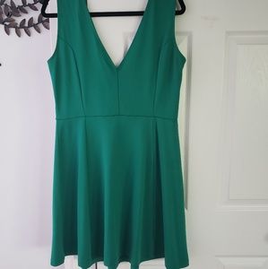 Green Fit and Flare Mini Dress L